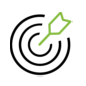 Icon Zielscheibe mit pfeil