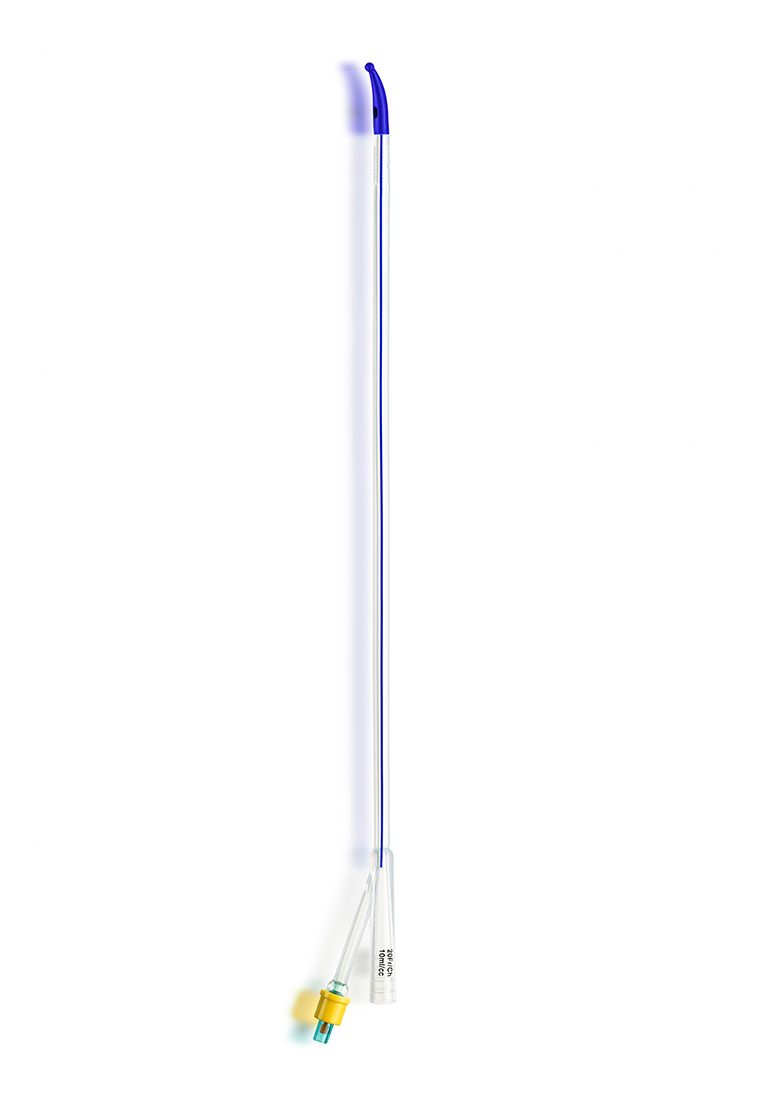 ECODRAIN® Transurethraler Katheter mit Tiemann-Spitze und intergriertem Ballon